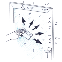 Uszczelnienie krawędzi folii przeciwsłonecznych do montażu zewnętrznego